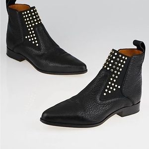 Chloè Studded Leather Chelsea Black Boot